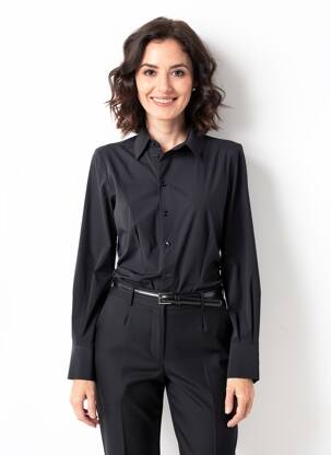 Cămașă țesătură crep mâneci lungi negru HIGH femeie