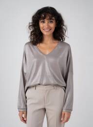 Top elasticitate mâneci lungi gri NOTSHY femeie