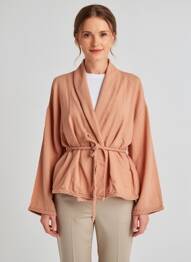 Jachete kimono guler petrecut roz NOTSHY femeie