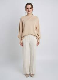 Tricou mâneci 3/4 mâneci 3/4 bej NOTSHY femeie