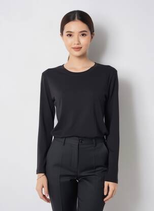 Tricou mâneci lungi mâneci lungi negru CLOSED femeie
