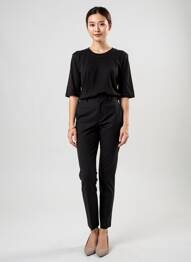 Tricou elasticitate mâneci scurte negru CLOSED femeie