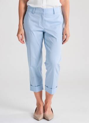 Pantalon 7/8 talie cu cleme mărime normală albastru RAFFAELLO ROSSI femeie