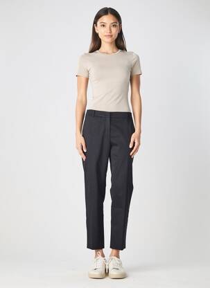 Pantalon chino țesătură poplin mărime normală negru WEEKEND MAXMARA femeie