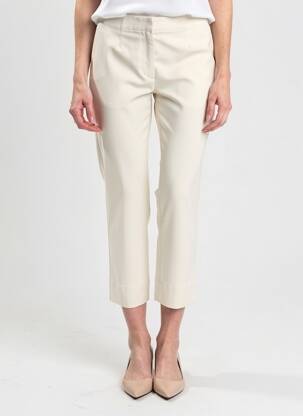 Pantalon 7/8 țesătură poplin mărime normală bej RAFFAELLO ROSSI femeie
