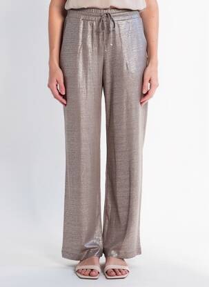 Pantalon drept talie elastică argintiu NOTSHY femeie
