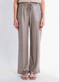 Pantalon drept talie elastică argintiu NOTSHY femeie