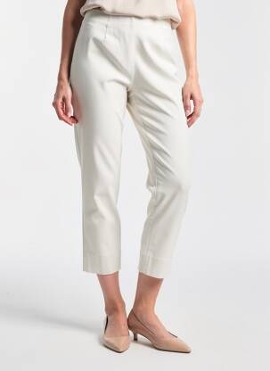 Pantalon 7/8 țesătură poplin mărime normală bej RAFFAELLO ROSSI femeie