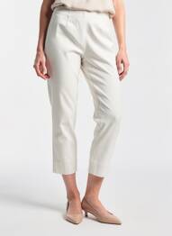 Pantalon 7/8 țesătură poplin mărime normală bej RAFFAELLO ROSSI femeie