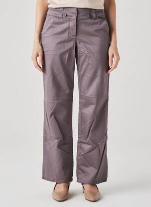 Pantalon drept țesătură poplin mărime normală gri IKKS femeie