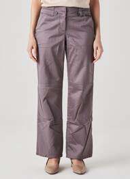 Pantalon drept țesătură poplin mărime normală gri IKKS femeie