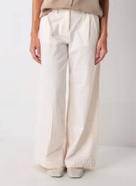 Pantalon chino țesătură poplin mărime normală bej FIRETRAP femeie