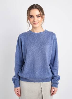 Pulover elasticitate mâneci lungi albastru DSTREZZED femeie