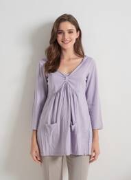 Top elasticitate mâneci lungi violet GESCOT femeie