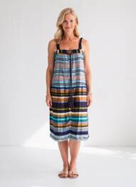 Rochie midi fără mâneci fără mâneci albastru DERHY femme