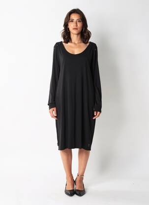 Rochie midi mâneci lungi mâneci lungi negru MAISON SCOTCH femeie
