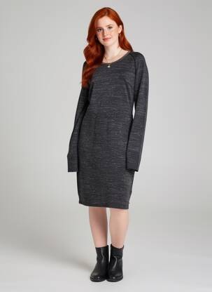 Rochie midi mâneci lungi mâneci lungi gri MAISON SCOTCH femeie
