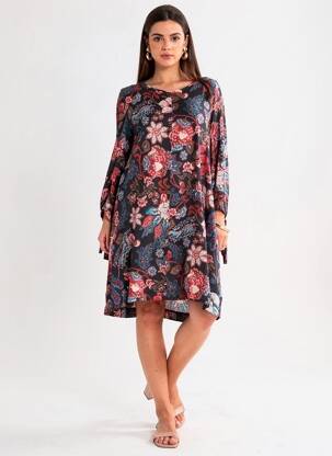 Rochie scurtă mâneci lungi mâneci lungi albastru IMPERIAL femeie