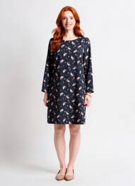 Rochie scurtă mâneci lungi mâneci lungi albastru I.CODE (By IKKS) femme
