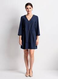 Rochie scurtă mâneci lungi mâneci lungi albastru I.CODE (By IKKS) femme