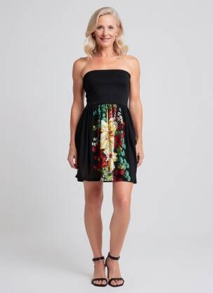 Rochie scurtă fără mâneci fără mâneci negru YUMI femeie