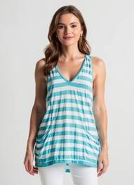 Maiou guler în v fără mâneci albastru PEPE JEANS femme