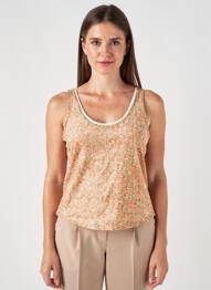 Maiou croială cambrată fără mâneci portocaliu MAISON SCOTCH femme