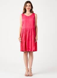 Rochie midi imprimeu fantezie fără mâneci roz I.CODE (By IKKS) femme