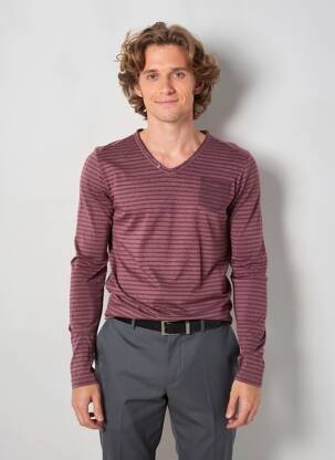 Tricou croială cambrată mâneci lungi violet DSTREZZED bărbat