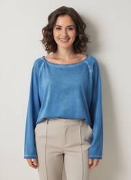 Tricou mâneci lungi mâneci lungi albastru PAKO LITTO femme
