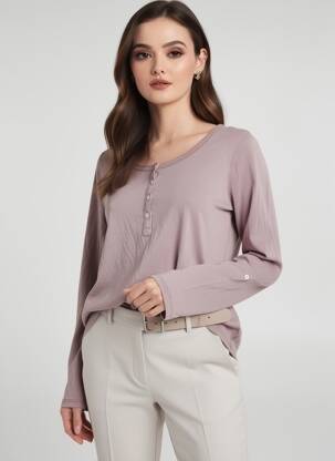 Tricou mâneci lungi mâneci lungi violet MAISON SCOTCH femeie