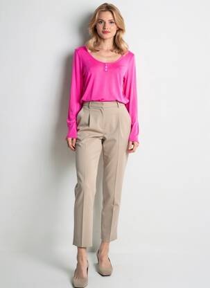 Pulover croială cambrată mâneci lungi roz VERO MODA femeie