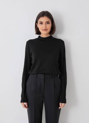 Tricou mâneci lungi mâneci lungi negru DDP femeie