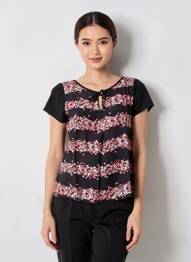 Top mâneci scurte mâneci scurte negru I.CODE (By IKKS) femme