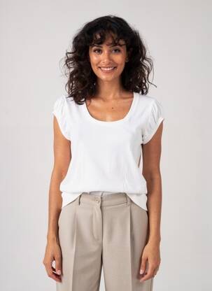 Tricou elasticitate mâneci scurte alb FIRETRAP femeie