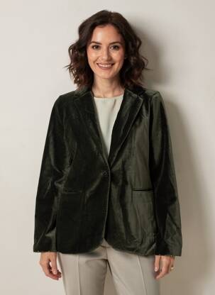 Sacou buzunare verde STORIATIPIC femeie