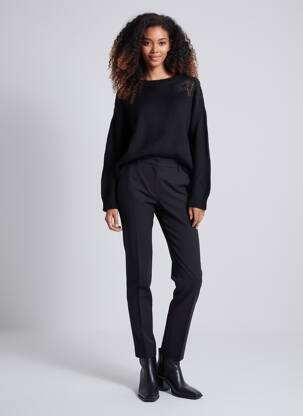 Pulover elasticitate mâneci lungi negru KILKY femeie