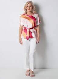 Tunică mâneci scurte croială fluidă roz GREGORY PAT femme