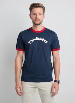 Tricou croială dreaptă mâneci scurte albastru LE VIEUX GAULOIS bărbat