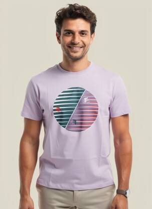 Tricou croială dreaptă mâneci scurte violet WHITE STUFF bărbat