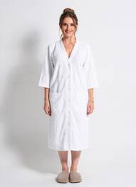 Halat de baie țesătură jersey alb CANAT femeie