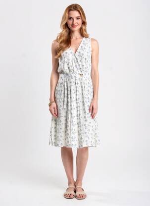 Rochie midi fără mâneci fără mâneci alb C'EST BEAU LA VIE femme