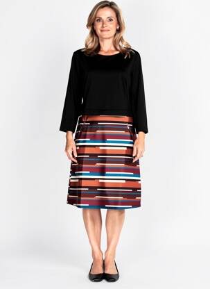 Rochie midi mâneci lungi mâneci lungi negru PLURIELLES femeie