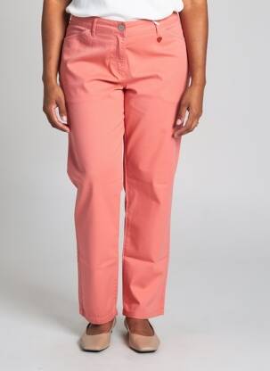 Pantalon drept elasticitate mărime normală portocalie TONI femeie