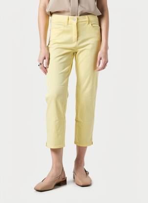 Pantalon 7/8 elasticitate mărime normală galben TONI femeie