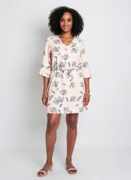 Rochie scurtă mâneci 3/4 mâneci 3/4 roz DIANE LAURY femme