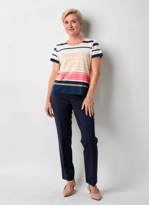 Tricou elasticitate mâneci scurte albastru GEVANA femeie