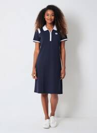 Rochie midi mâneci scurte mâneci scurte albastru DELAHAYE femme