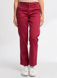 Pantalon chino țesătură poplin mărime normală roșu C'EST BEAU LA VIE femme