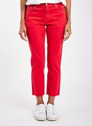 Pantalon 7/8 țesătură poplin mărime normală roșu WALTRON femeie